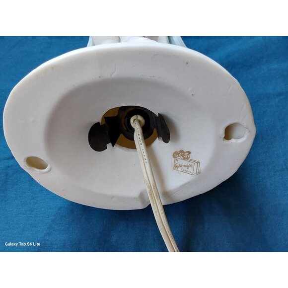 1980s Giftcraft ceramic Madonna Virgin Mary night light works table lamp pink - Picture 6 of 10